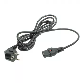 ACT virtakaapeli CEE 7/7 plugi (kulma) - C13 IEC Lock musta 5 m, EL269S