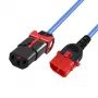 ACT virtajohto C13 IEC Lock+ - C14 IEC Lock Dual Locking sininen 1 m, PC3619