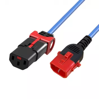 ACT virtakaapeli C13 IEC Lock+ - C14 IEC Lock Dual Locking sininen 1,5 m, PC3621