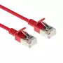 ACT punainen 1 metri LSZH U/FTP CAT6A datacenter-slimline-patchkaapeli lukituskielekkeen suojalla RJ45-plugeilla