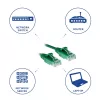 ACT vihreä 2 m LSZH U/UTP CAT6 Datacenter Slimline -verkkokaapeli RJ45-liittimillä
