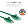 ACT vihreä 2 m LSZH U/UTP CAT6 Datacenter Slimline -verkkokaapeli RJ45-liittimillä