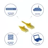 ACT keltainen 1 m LSZH U/UTP CAT6 Datacenter Slimline -verkkokaapeli ilman salpaa RJ45-liittimillä