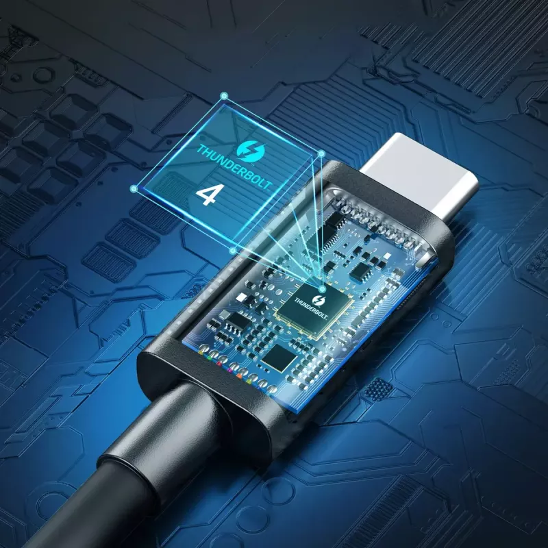 USB-C–USB-C Thunderbolt 4 -kaapeli CHOETECH — 40 Gbit/s, 100 W latausteho