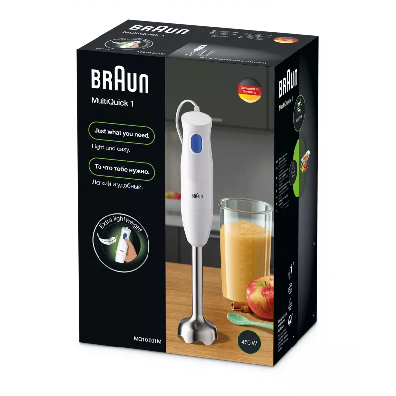 Braun MultiQuick 1 MQ10.001M 0,6 L sauvasekoitin 450 W sininen, valkoinen