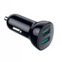 Virtalähde CHOETECH C0051 dual USB-A 36W QC3.0, musta