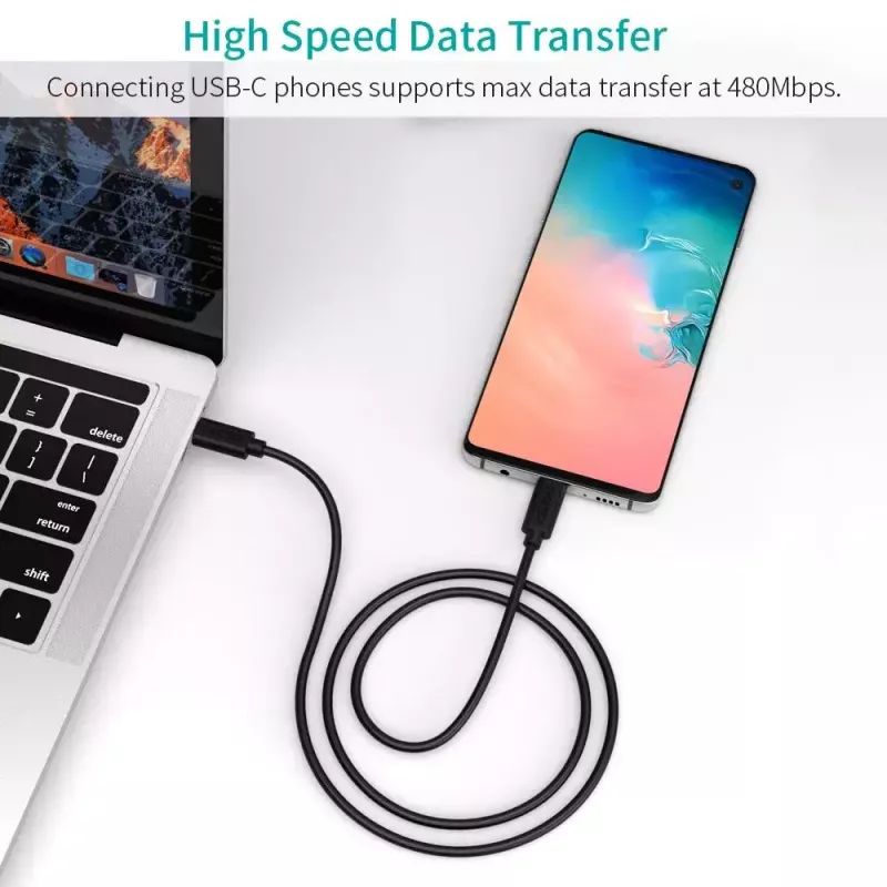 USB-kaapeli Choetech CC0002 USB 2.0 1 m USB-C musta