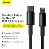 Baseus Tungsten Gold -kaapeli 2 m musta Lightning USB-C