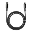 Baseus Tungsten Gold -kaapeli 2 m musta Lightning USB-C