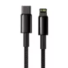 Baseus Tungsten Gold -kaapeli 2 m musta Lightning USB-C