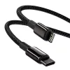 Baseus Tungsten Gold -kaapeli 2 m musta Lightning USB-C