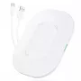 CHOETECH T550-F-v2 langaton latausalusta 15W valkoinen — Qi-yhteensopiva 15W nopea langaton laturi