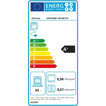 Sähköliesi Electrolux 600 SurroundCook EOFDP46BK 65 l kalusteisiin musta