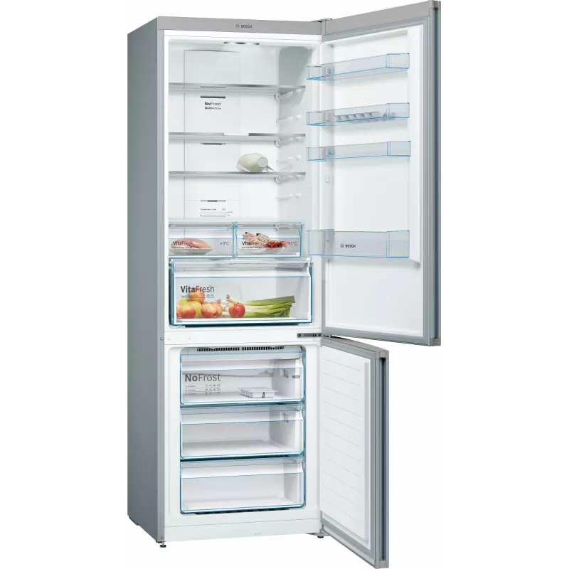 Bosch Serie 4 KGN49XLEA jää-pakastinyhdistelmä vapaasti seisova 438 L ruostumaton teräs