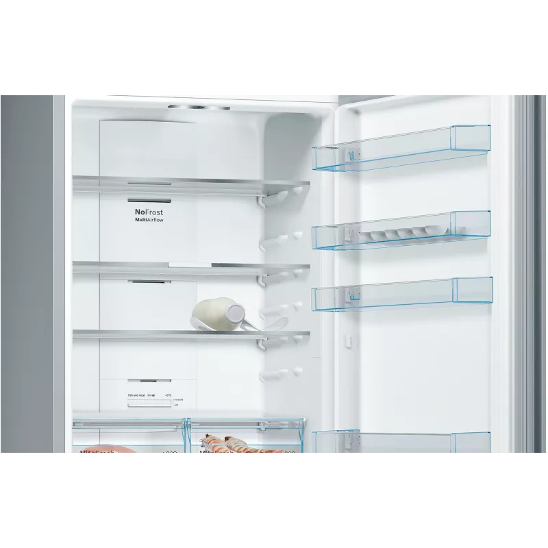 Bosch Serie 4 KGN49XLEA jää-pakastinyhdistelmä vapaasti seisova 438 L ruostumaton teräs