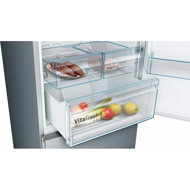 Bosch Serie 4 KGN49XLEA jää-pakastinyhdistelmä vapaasti seisova 438 L ruostumaton teräs