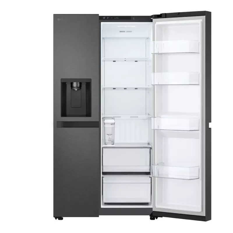 LG GSLC41EPPE side-by-side-jääkaappi vapaasti seisova 641 L musta