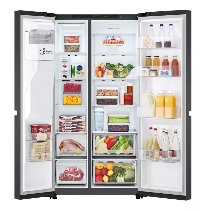 LG GSLC41EPPE side-by-side-jääkaappi vapaasti seisova 641 L musta