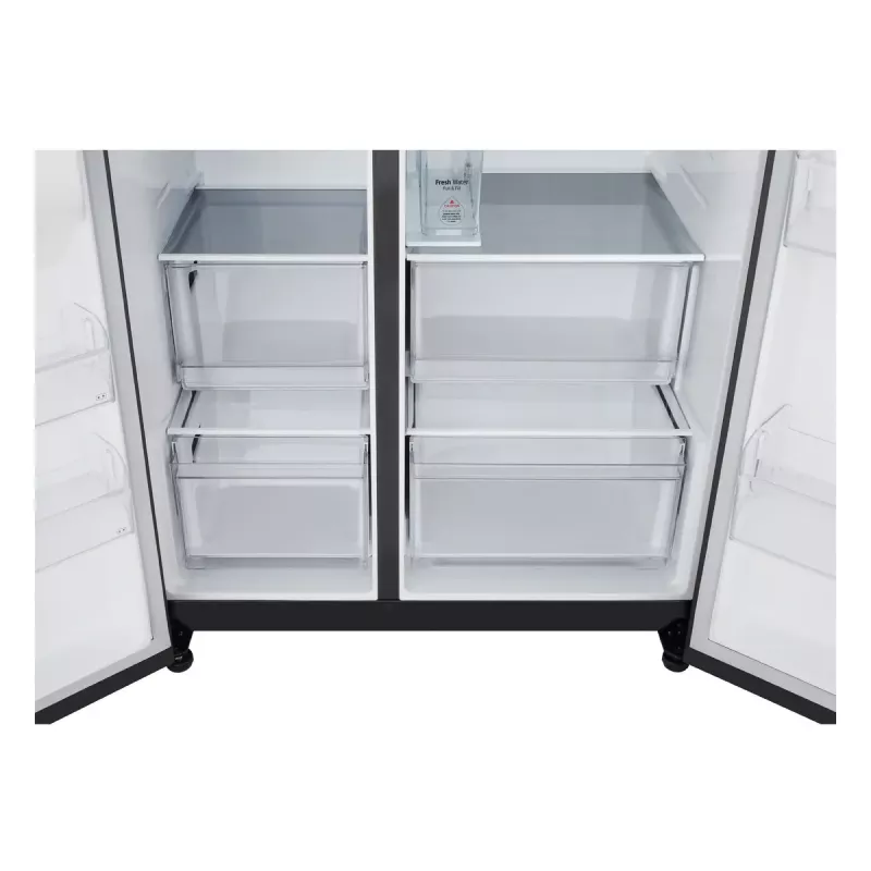 LG GSLC41EPPE side-by-side-jääkaappi vapaasti seisova 641 L musta