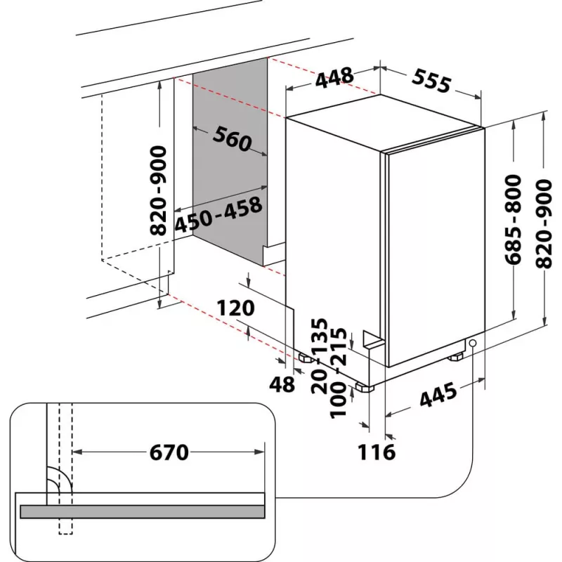 Whirlpool WH6IC11BS7LSA0 täysintegroitu 11 astiastoa