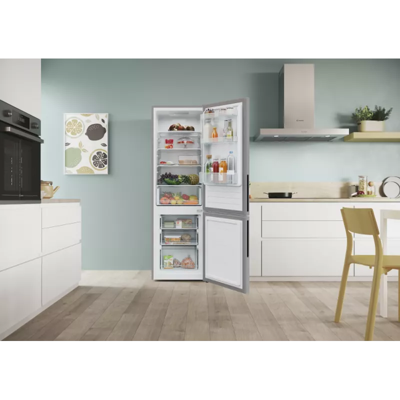 Candy City Combi CCT3L517ES vapaasti seisova 260 L hopea