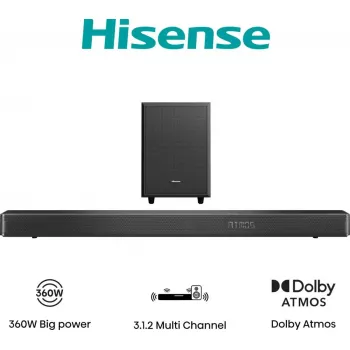 Hisense AX3120G -soundbar 3.1.2-kanavaa 360W RMS