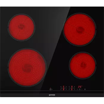 Gorenje ECT641BCSC -keittotaso musta kalusteisiin sijoitettava 60 cm keraaminen keittotaso 4 vyöhykettä