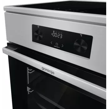 Gorenje 740742 liesi vapaasti seisova liesi sähköliesi vyöhykeinduktio musta, ruostumaton teräs