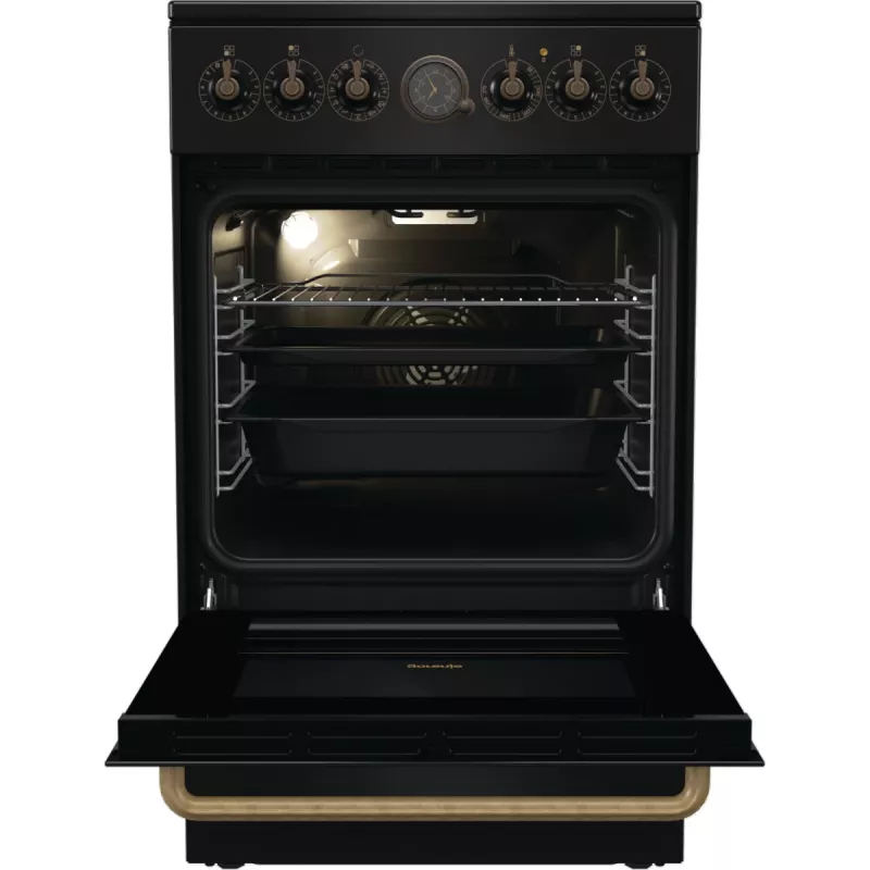 Gorenje GECS5B70CLB vapaasti seisova liesi sähkökeramiikkakeittotasolla musta