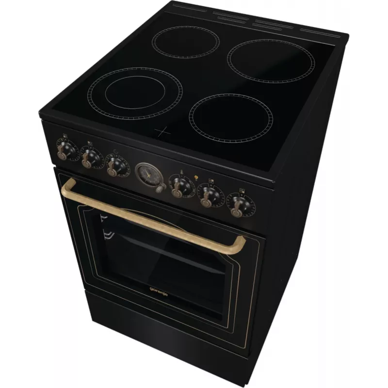 Gorenje GECS5B70CLB vapaasti seisova liesi sähkökeramiikkakeittotasolla musta