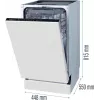 Gorenje GV 520 E 10 EB täysintegroitava 11 astiastosarjaa