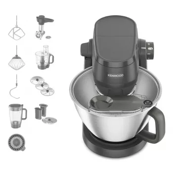 Kenwood KHC30.070GY monitoimikone — 1000 W, 4,3 L ruostumaton teräskulho, kiertosäädin, harmaa