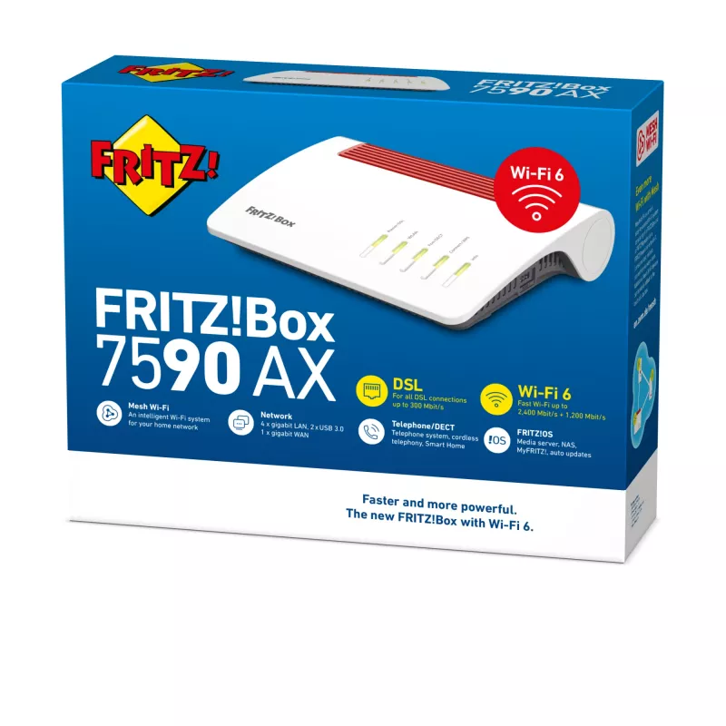 pöytäreititin FRITZ!Box 7590 AX Dual-Band Wi-Fi 6