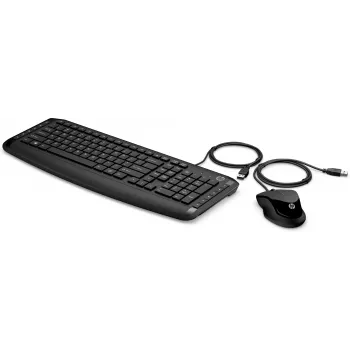 HP Pavilion näppäimistö ja hiiri 200, johdollinen, USB, mekaaninen, QWERTY, musta, hiiri mukana
