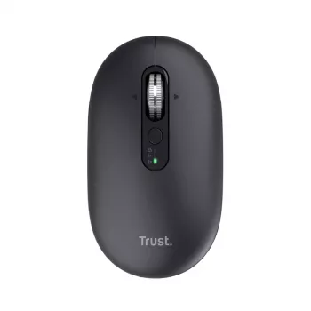 Hiiri TRUST Seron ohut Multi — molempikätinen toimistohiiri, optinen 3200 DPI, RF Wireless + Bluetooth, 7 painiketta, musta