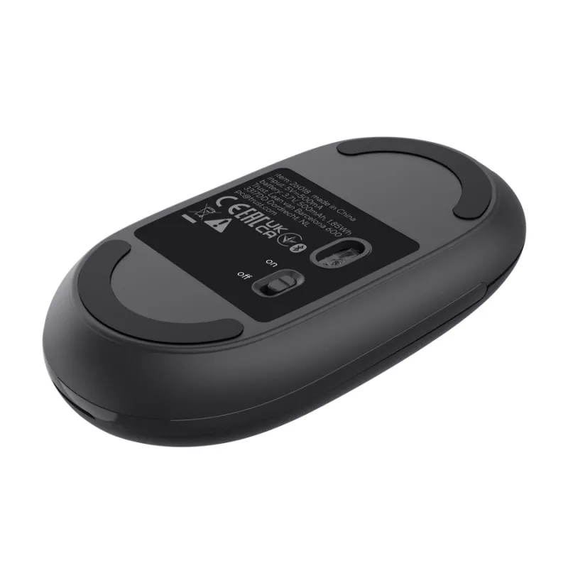 Hiiri TRUST Seron ohut Multi — molempikätinen toimistohiiri, optinen 3200 DPI, RF Wireless + Bluetooth, 7 painiketta, musta