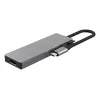 USB Type-C-keskitin TRUST 26062 — HDMI + USB 3.2 Gen 1 Type-A & Type-C, harmaa, 5 liitäntää
