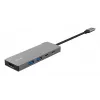 USB Type-C-keskitin TRUST 26062 — HDMI + USB 3.2 Gen 1 Type-A & Type-C, harmaa, 5 liitäntää