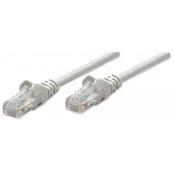 Intellinet verkkokaapeli, Cat5e, 20m, harmaa, CCA, U/UTP, PVC, RJ45, kullatut kontaktit, taittumissuoja, valettu liitinsuoja, elinikäinen takuu