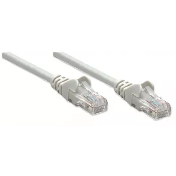 Intellinet verkkokaapeli, Cat5e, 20m, harmaa, CCA, U/UTP, PVC, RJ45, kullatut kontaktit, taittumissuoja, valettu liitinsuoja, elinikäinen takuu