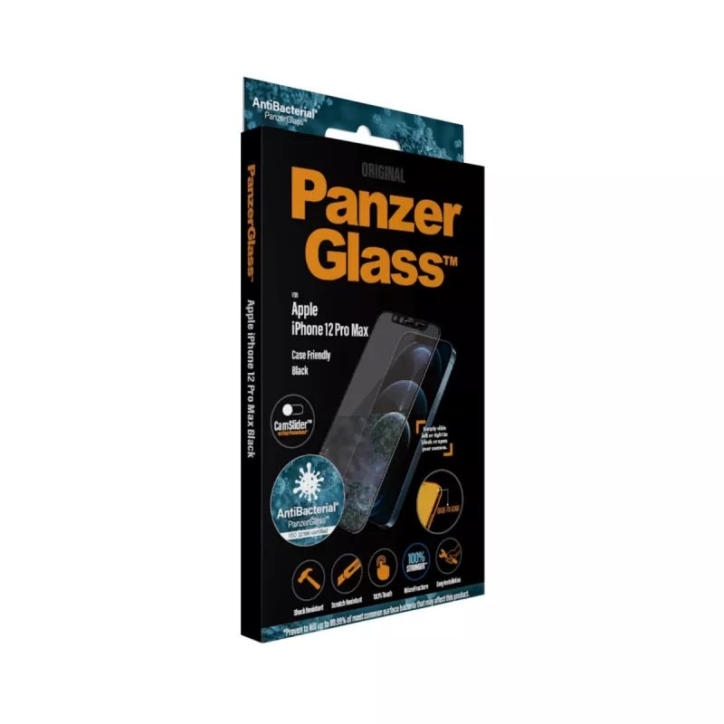 PanzerGlass ® CamSlider® näytönsuojakalvo iPhone 12 Pro Max | reunaton