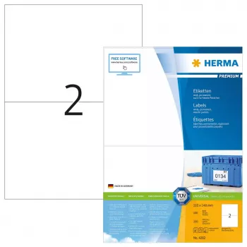 Itseliimautuvat tulostintarrat HERMA Labels Premium A4 210x148 mm