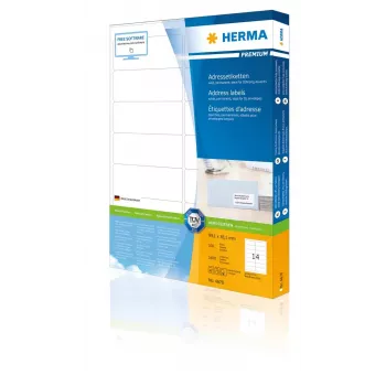 Osoitetarrat Premium HERMA A4 99,1x38,1 mm 1400 kpl