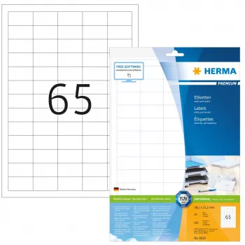 Itseliimautuva tulostintarra HERMA Labels Premium A4 38,1 x 21,2 mm