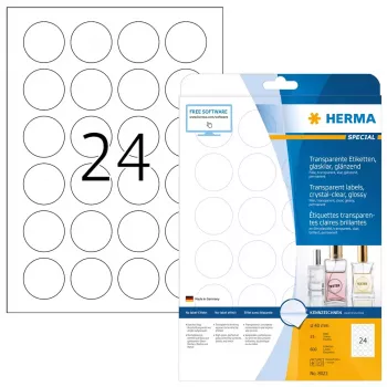 Itseliimautuva tulostustarra HERMA 8023 A4 Ø 40 mm