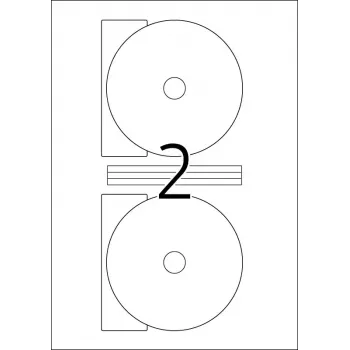 Itseliimautuva tulostustarra HERMA CD-tarrat Maxi A4 Ø 116 mm