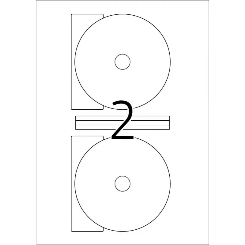 Itseliimautuva tulostustarra HERMA CD-tarrat Maxi A4 Ø 116 mm