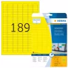 Itseliimautuvat tulostustarrat HERMA Coloured Labels A4 25,4x10 mm keltainen
