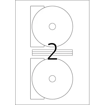 Itseliimautuvat tulostustarrat HERMA CD-tarrat Maxi A4 Ø 116 mm