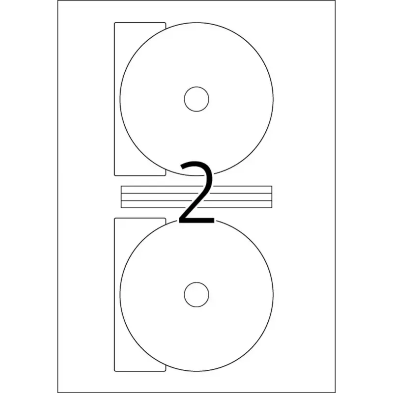 Itseliimautuvat tulostustarrat HERMA CD-tarrat Maxi A4 Ø 116 mm